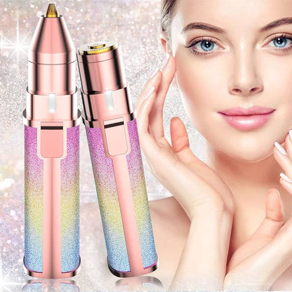 2 In 1 Rechargeable Flawless Eyebrow Hair Remover & Facial Hair Trimmer